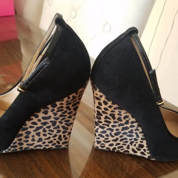 GIUSEPPE ZANOTTI Suede Cindy Wedge Pumps - size 40 - Picture 4 of 6
